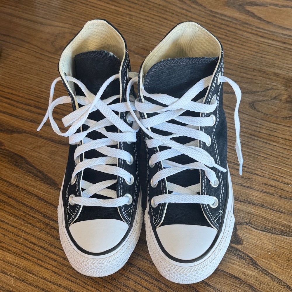 Classic Black and White High-Top Sneakers